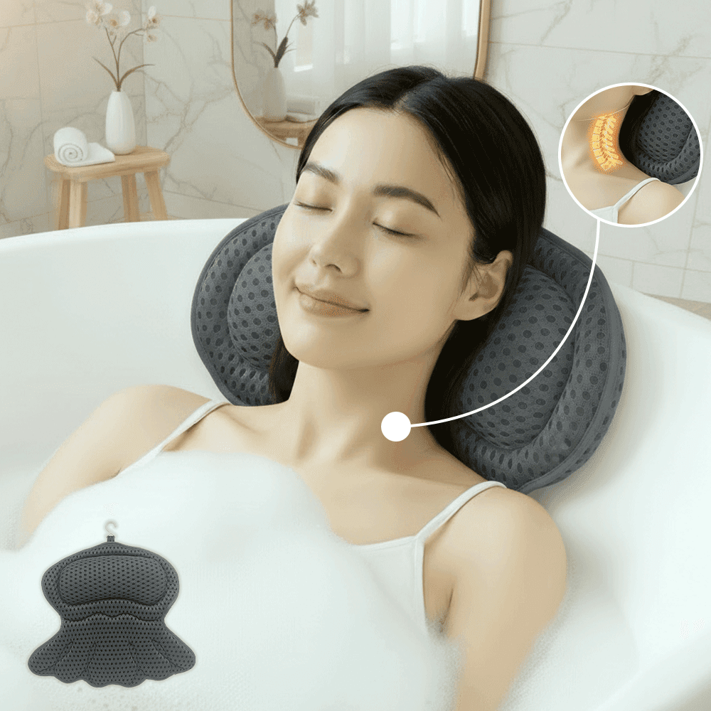 Bath pillows and tub pillows