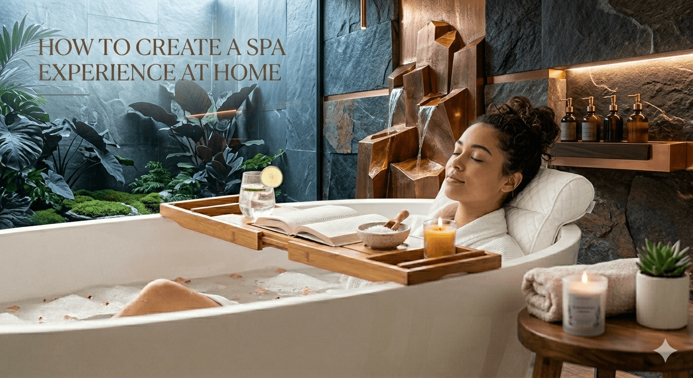 How to Create a Spa Experience at Home with a Bath Tray & Bath Pillow